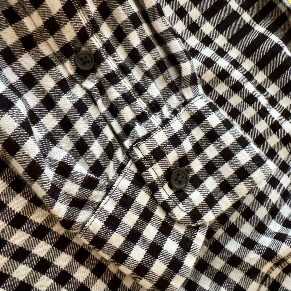 Diesel Men’s Black and White Checkered Button-Up Shirt size L - Picture 6 of 7